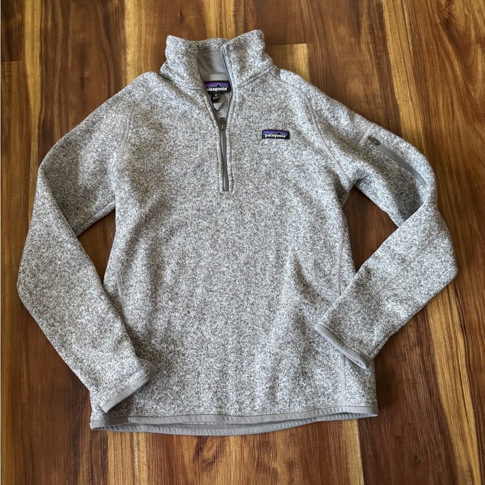 Patagonia Gray Quarter-Zip Fleece Pullover